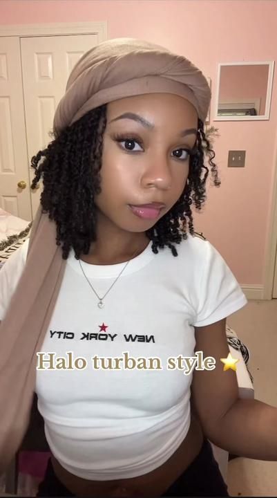 Replying to @lladyfrostyyy Easiest out of all the styles so far 😭 #mi... | halo turban | TikTok Turban Style Black Women With Locs, Simple Head Wraps Hair Scarfs, Turban Loc Styles, Locs With Scarf Head Wraps, Turban Locs, Turban With Locs, How To Tie A Turban, Halo Headwrap, Turban Style Tutorial