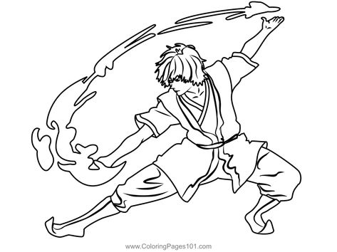 Zuko From Avatar The Last Airbender Coloring Page Atla Coloring Pages, Avatar Coloring Pages The Last Airbender, Avatar The Last Airbender Sketch, Zuko Sketch, Avatar The Last Airbender Drawings, Zuko Drawing, Zuko Tattoo, Devil Bona, Avatar The Last Airbender Tattoo