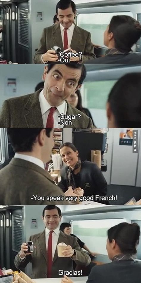 Oh Mr Bean. Mr Bean Memes, Rowan Atkinson, 9gag Funny, Mr Bean, Bd Comics, How To Speak French, Need A Laugh, Oui Oui, Ha Ha Ha