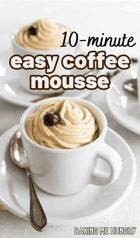 With just four simple ingredients needed, this easy Coffee Mousse recipe is the best! Ready in 10 minutes! Perfect for coffee lovers and a great way to create a delicious and fluffy dessert. This would be fun for a special occasion or the perfect way to end a meal at dinner parties. Coffee Mousse Recipe, Mousse Recipes Easy, Coffee Mousse, Chocolate Covered Coffee Beans, Make Dessert, Mousse Dessert, Easy To Make Desserts, Easy Coffee, Mousse Recipes