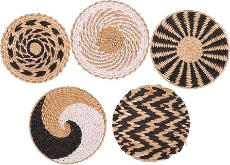 5Pcs Boho Wall Art Decor, Hanging Woven Wall Basket Decor Natural Decorative Bowls for Living Room or Bedroom, Home Decor Farmhouse and Rustic Wall Decor Serving Tray Art for Kitchen : Amazon.co.uk: Home & Kitchen Wall Space Decor, Woven Wall Basket Decor, Decorative Hanging Baskets, Boho Wall Basket Decor, Woven Basket Wall Decor, Wall Basket Decor, Woven Basket Wall, Hanging Basket Wall, Woven Wall Baskets