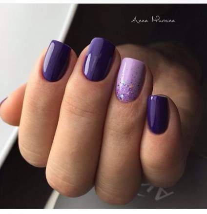 Purple Gel Nails, Purple Nail Art, Purple Nail Polish, Purple Nail Designs, Purple Nail, Her Nails, Shellac Nails, Manicures Designs, Dipped Nails