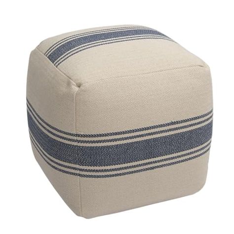 Coastal Room, Square Pouf, Fabric Ottoman, Creative Co Op, Square Canvas, Contemporary Home Decor, Pouf Ottoman, Changing Wall Color, Luxury Store