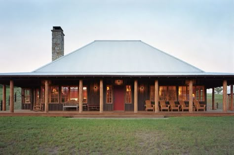 Metal Building Designs, Pole Barn House, Barn Houses, Metal House, Hip Roof, Ranch Style Homes, Building Homes, Wrap Around Porch, Barn Homes