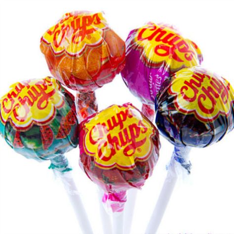 Chupa Chups knows what kids want and they're really good at giving it to them. There's a seemingly endless list of flavors and they even team up with pop sensations to brand incredible sweet hits. One such pairing with the Spice Girls produced a candy hybrid you might remember: Crazy Dips — half pop rocks, half Fun Dip. Chupa Chups Lollipops, Monster Shapes, Bulk Candy Store, Beach Candy, Apple Jam, Nostalgic Candy, Strawberry Yogurt, Candy Brands, Cross Hatching