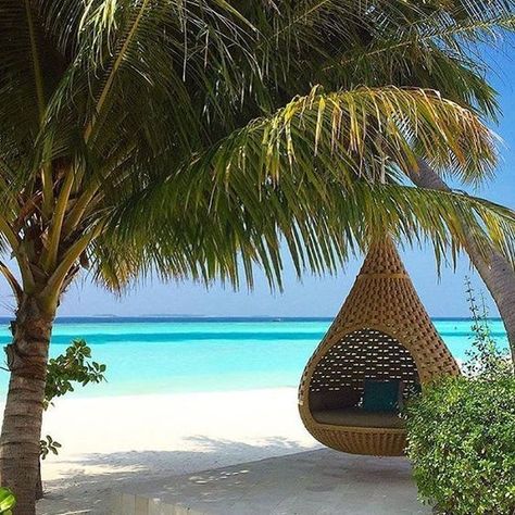 16 Fantastic Beach Reading Nooks You Need to See Beach Reading Nook, House Reading Nook, Beach Vacation Locations, Maldives Photography, Beach Vacation Accessories, Outdoor Reading Nooks, Beautiful Beaches Paradise, Tropical Beach Resorts, Tropical Beach Houses