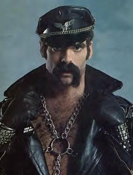 Village People Lech Walesa  source Tom Pride wordpress Leather Subculture, Limp Wrist, Types Of Mustaches, Gothic Warrior, Church Of The Subgenius, The Village People, Biker Birthday, Glenn Hughes, Beards And Tattoos