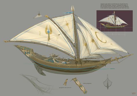 Lothern Seaguard, Elf City, Warhammer Online, Flying Ship, Old Sailing Ships, Ship Design, Concept Art World, Rpg Map, High Elf