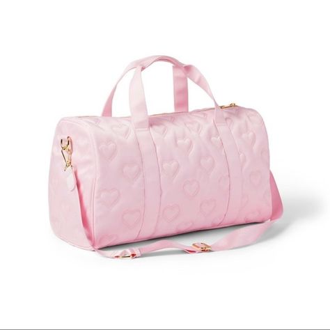 Quilted Hearts Duffle Bag - Stoney Clover Lane x Target Light Pink Lexi Rivera, Quilted Hearts, Pink Duffle Bag, Stoney Clover Lane, Stoney Clover, Large Pouch, Girly Bags, Pilates Princess, Pretty Bags