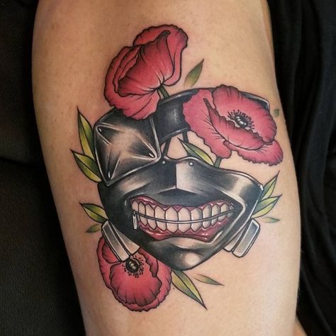 Ken Tattoo, Tokyo Ghoul Mask, Kaneki Mask, Lit Tattoos, Tokyo Ghoul Tattoo, Ghoul Tattoo, Ghoul Mask, Atlanta Tattoo, Enough Tattoo