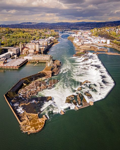 Willamette Falls From Above West Linn Oregon, Potatoes Roasted, Vista House, Oregon Photography, Natural Waterfalls, Oregon City, Spelt Flour, State Of Oregon, No Dairy