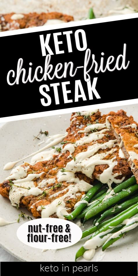 Keto Chicken Fried Steak, Icecream Ideas, Chicken Lunch Recipes, Diet Lunch, Cube Steak Recipes, Chicken Lunch, Fried Steak, Cube Steak, Chicken Fried Steak