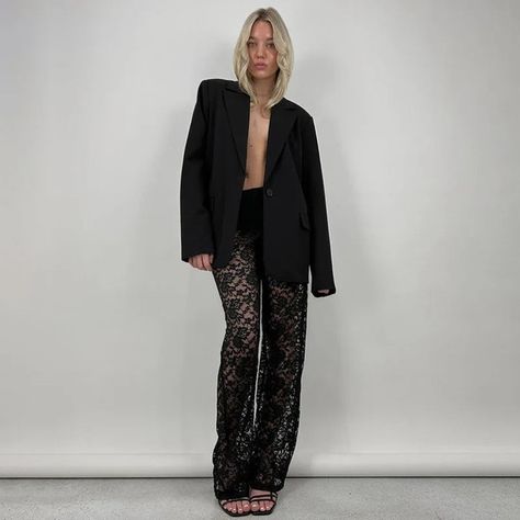 See Through Floral Lace Pants | Multiple Colours https://pinklimes.co.uk/products/see-through-floral-lace-pants-multiple-colours PinkLimes #streetwear #y2k #y2kfashion #y2kaesthetic #slay #kawaii #offensiveslogan #babytee #croptop #indiegirl #trendingfashion #2000s #naughties #90s #streetweardaily Female Pants, Lace Pants, Baggy Trousers, Summer Lace, Boho Eclectic, Lace Material, Romantic Lace, Milk Silk, High Rise Pants