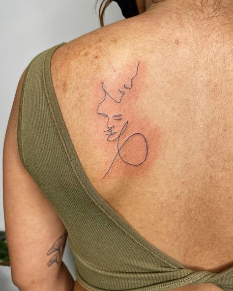 Face Outline Tattoo, Person Outline, Vancouver Tattoo, Face Outline, Outline Tattoo, Fine Line Tattoos, Line Tattoos, Artist On Instagram, Tattoo Artist