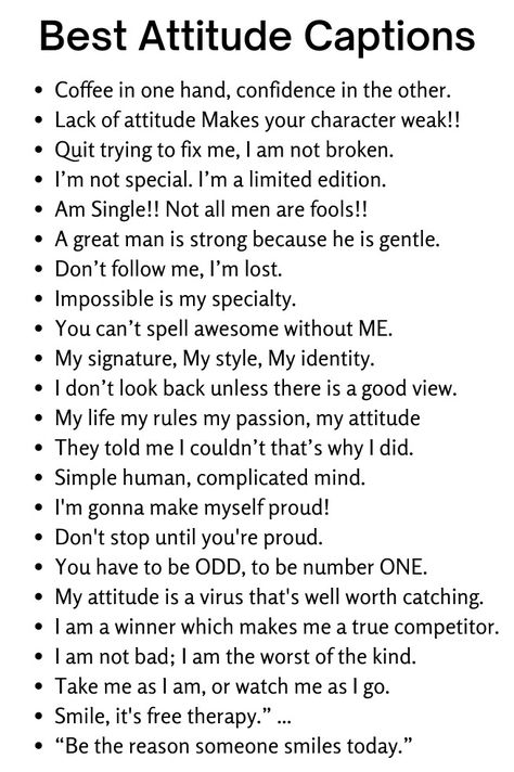 Boys Captions For Instagram Attitude, Attitude Captions For Men, Caption For Instagram Boys Attitude, Captions On Attitude, Attitude Caption For Boys, Simple Captions For Instagram, Good Instagram Bios, Sassy Instagram Captions, Simple Captions