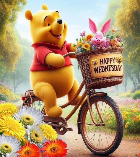 Happy Wednesday Pictures, Coffee Good Morning, Good Morning Happy Wednesday, Happy Friday Pictures, Winnie The Pooh Gif, Happy Wednesday Images, Wednesday Greetings, Pouring Coffee, Piglet Winnie The Pooh