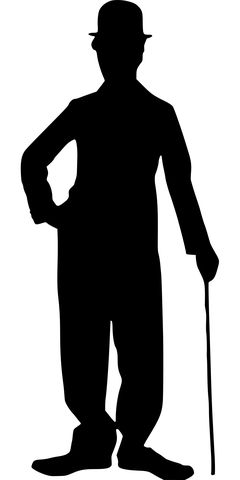 Svg Illustration, Hope Motivation, Charles Spencer Chaplin, Free Sound, Charles Chaplin, Motivational Speech, Silhouette Images, Silhouette Free, Charlie Chaplin