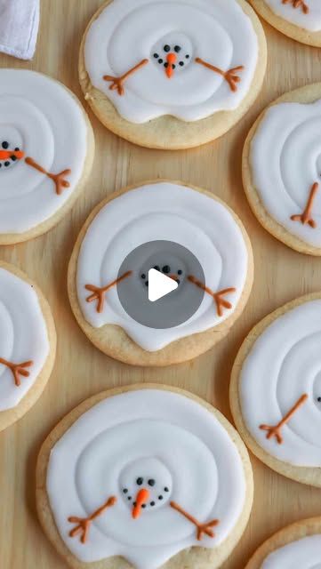 Heather Painchaud on Instagram: "These melted snowman sugar cookies are totally fun to make during the holiday season!  I’m a huge fan of creating cute cookies for every occasion, especially delicious ones like these.   Making your own sugar cookies is easy!  You can start with a sugar cookie mix base but today I’m sharing my grandma’s classic recipe that makes perfect, buttery sugar cookies every time.  Comment “cookie” and I’ll send you a link to the recipe & tutorial or find it here https://homemadeheather.com/easy-melted-snowman-sugar-cookies-christmas-recipe/  #sugarcookie #vintagerecipes #decoratedcookies" Snowman Face Cookies, Snowman Sugar Cookies, Melted Snowman Cookies, Buttery Sugar Cookies, Sugar Cookie Mix, Melted Snowman, Recipe Tutorial, Snowman Cookies, Christmas Recipe