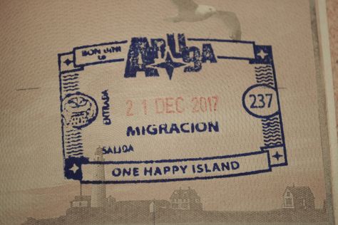 Aruba Passport Stamp 2017 - Married ... Aruba Tattoo, Dark Skin Tattoo, Getting A Passport, Cruise Ports, Tattoo Now, Passport Stamps, Best Sleeve Tattoos, Island Art, Beach Outfits