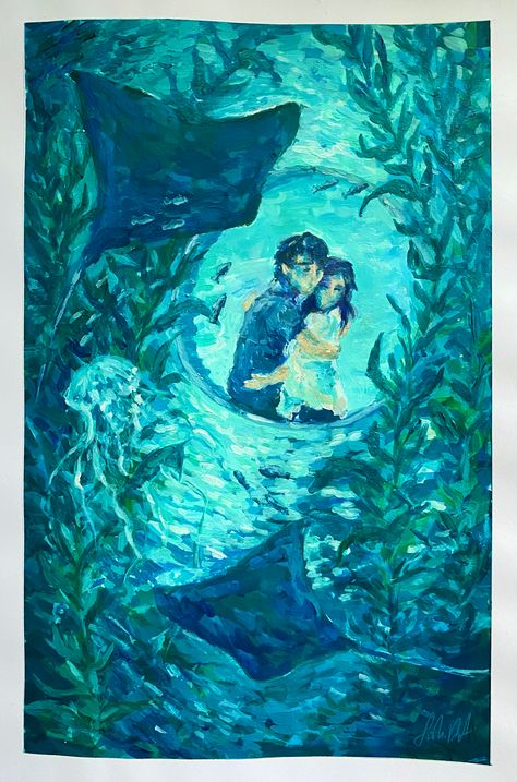 Aquarium Painting, Inspired Painting, Painting Acrylic, Impressionism, Acrylic Painting, Zelda Characters, Fictional Characters, Art