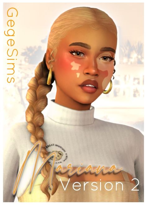 GegeSims - Mariana Hair - The Sims 4 Create a Sim - CurseForge A Braided Ponytail, Loose Curly Hair, Curly Braids, The Sims Mods, Loose Braids, Curly Ponytail, Braided Ponytail, Sims Mods, Ts4 Cc