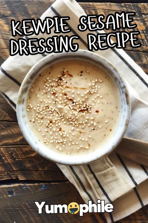 Kewpie Sesame Dressing Recipe Creamy Sesame Sauce, Kewpie Roasted Sesame Dressing Recipes, Kewpie Sesame Dressing Recipes, Kewpie Recipes, Kewpie Sesame Dressing, Sesame Dressing Recipe, Roasted Sesame Dressing, Salads For Dinner, Kewpie Mayo