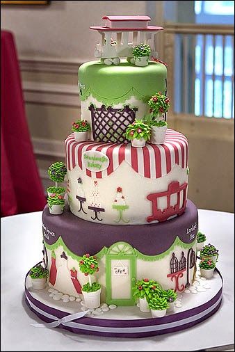 Parisian Coffee Shop, Super Torte, Log Cake, Tiered Cake, Cake Walk, Awesome Cakes, Crazy Cakes, God Mat, Decorated Cakes