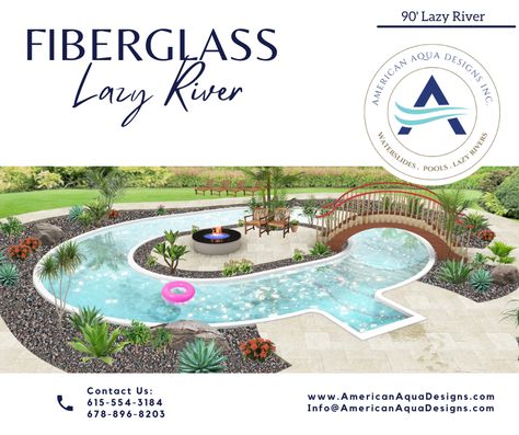 Homemade Lazy River, Small Lazy River Pool Backyard, Lazy River Pool Backyard Home, Home Lazy River Pool, Diy Lazy River In Backyard, Diy Lazy River, Home Lazy River, Pools With Lazy River Backyards, Neighborhood Clubhouse