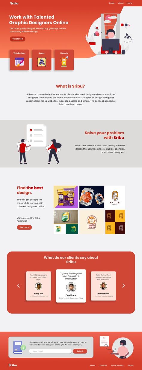 Simple landing page design with red colored theme Simple Landing Page Design, Simple Landing Page, Website Red, Landing Page Ui Design, Landing Page Ui, Web Design Logo, Ui Design Website, Red Color Schemes, Agency Website