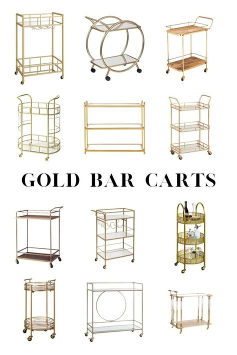 Hey there! Let's chat about Gold Bar Carts, why they're fantastic, and why you need one. They're like your personal portable bar on wheels! Portable Bar On Wheels, Fancy Glassware, Bar On Wheels, Gold Bar Cart, Portable Bar, Let's Chat, Glassware Collection, Bar Carts, Gold Bar