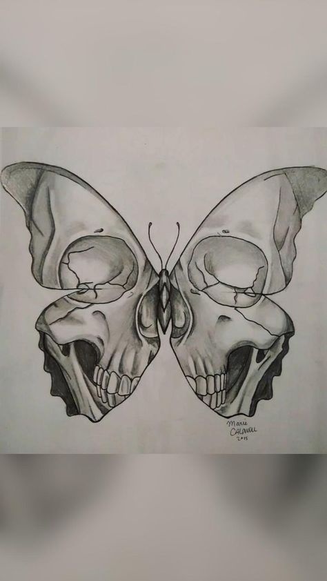 Butterfly Skull Tattoo, Skull Tattoo Ideas, Skull Butterfly Tattoo, Gotik Tattoo, About Butterfly, Butterfly Skull, Skull Butterfly, Art Papillon, Arte Doodle