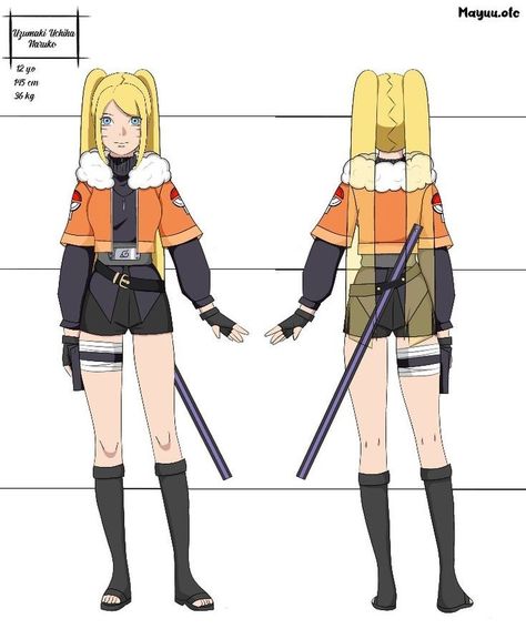 Naruto And Naruko Uzumaki, Naruto As A Girl, Naruto Girl Version, Uzumaki Oc, Kunoichi Outfit, Naruto Design, Menma Uzumaki, Oc Manga, Naruto Vs Sasuke