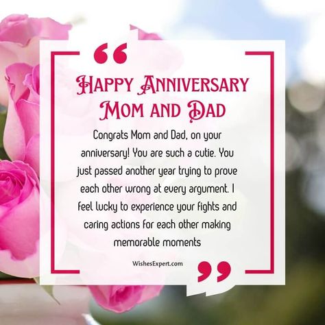 Happy Anniversary Wishes For Mom And Dad Happy Anniversary Parents Wishes, Anniversary Story Ideas, Happy Anniversary Parents, 50th Wedding Anniversary Wishes, Happy Anniversary Wife, Anniversary Wishes For Parents, Anniversary Quotes For Parents, Wishes For Mom, Anniversary Wishes For Friends