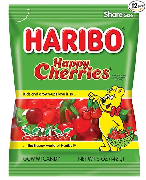 Gummi Candy, Haribo Candy, Artificial Fruit, Cherry Candy, Sour Candy, Cherry Flavor, Ice Cream Sundae, Favorite Snack, Fruit Flavored