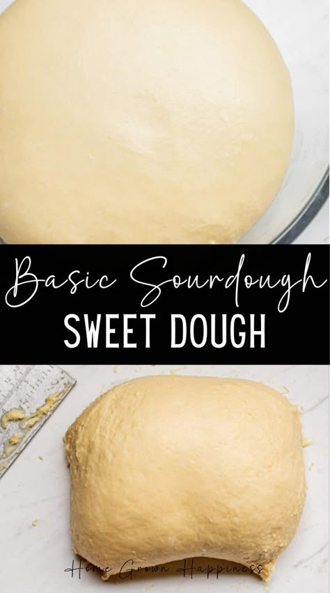 A basic sourdough sweet dough recipe that makes the best cinnamon rolls, blueberry rolls, sticky buns, and more! Cinnamon Rolls Blueberry, Sweet Sourdough Bread Recipe, Sweet Dough Recipe, Blueberry Rolls, Best Sourdough Starter Recipe, Blueberry Sweet Rolls, Cinnamon Sticky Buns, The Best Cinnamon Rolls, Easy Sourdough Bread Recipe