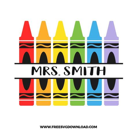 Crayola Svg Free, Crayola Svg, Crayon Svg, Crayon Monogram, Rainbow Crayon, Teacher Appreciation Quotes, Teacher Name Signs, Diy School, Crayon Box