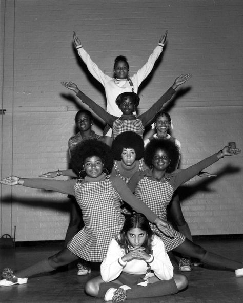 Morningside High School's "Varsity Yell" Pep Squad, 1973 Pep Squad, Jeannette Walls, Community Design, Black Like Me, Cheerleading Pictures, Cheer Squad, Ace Hotel, Design Technology, Vintage School