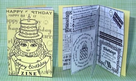 birthday mini-zine Birthday Zine Ideas, Mini Zine, Zine Ideas, Zine Design, Birthday Book, Journal Art, Creative Journal, Sketchbook Journaling, Easy Diy Art