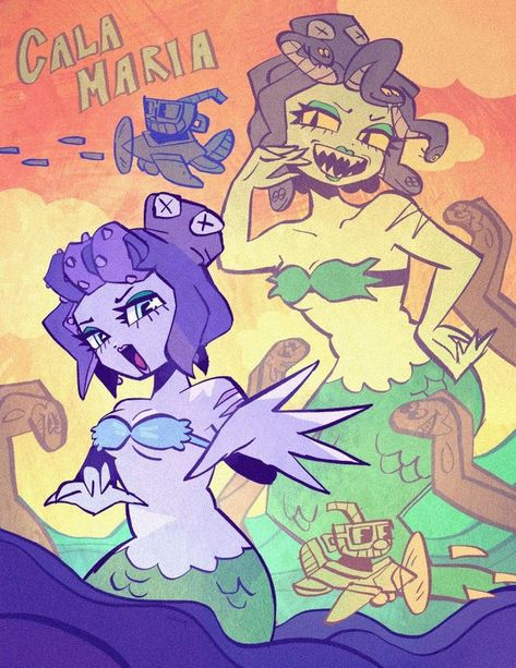 Cala Maria, Cuphead Game, Cartoon As Anime, Deal With The Devil, Art Journal Therapy, Character Sketches, Cute Doodle Art, Bendy And The Ink Machine, Old Cartoons