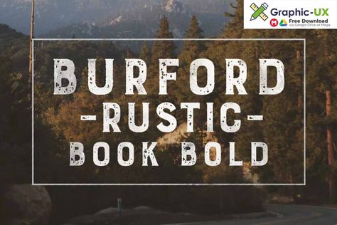 Burford Rustic Book Bold font free – GraphicUX Rustic Branding, Bold Fonts Free, Book Font, Rustic Design Style, Modern Fonts Free, Rustic Books, Textured Lettering, Rustic Logo, Business Fonts