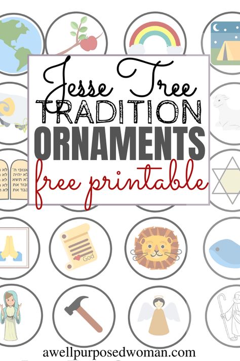 Do you want to make a meaningful and Christ- centered tradition with your children? Making a Jesse Tree Ornament DIY is a wonderful tradition start. 24 ornaments that tell the story of God's salvation from creation to the cross. Children look forward to hanging an ornament on the tree each morning. Use the Jesse Tree Ornaments DIY Free Printable with your advent calendar! Jesse Tree Ornaments Diy, Jesse Tree Printable Ornaments, Jesse Tree Printables, Jessie Tree Ornaments, Jesse Tree Symbols, Autumn Kids Crafts, Kids Crafts For Christmas, Jessie Tree, Jesse Tree Ideas