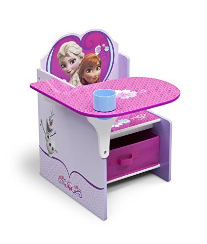 Delta Children Chair Desk With Storage Bin Disney Frozen >>> You can find more details by visiting the image link. Frozen Chair, Toddler Desk, Kids Storage Units, Kids Bench, Kids Toy Boxes, Frozen Kids, Kids Playroom Furniture, Kids Shelves, Chair Desk