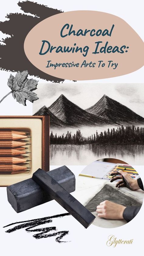 Easy Charcoal Drawings, Charcoal Drawing Tutorial, Charcoal Drawing Ideas, Pencil Shading Techniques, Pencil Drawing Inspiration, Charcoal Artwork, Drawing Scenery, Best Charcoal, Drawing Lessons For Kids