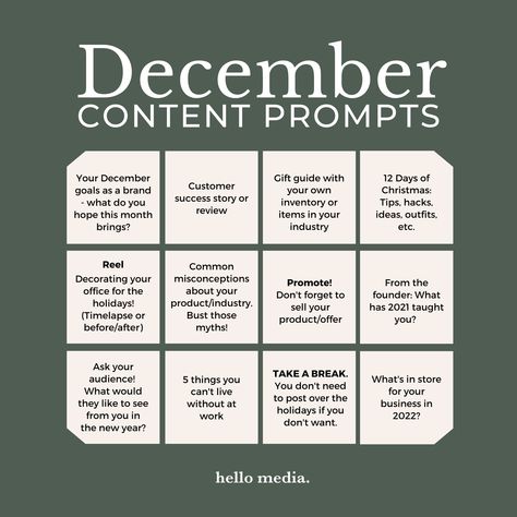 12 Days Of Christmas Social Media Ideas, Social Media Christmas Post Ideas, January Content Ideas, December Social Media Content, December Content Ideas, Christmas Content Ideas, Christmas Social Media Posts, Social Tips, Off Social Media