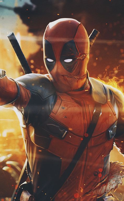 Fire Superhero, Deadpool Movie Poster, Wallpaper Marvel, Film Marvel, Deadpool Movie, Wolverine Comic, Deadpool And Spiderman, Deadpool Wallpaper, Dead Pool