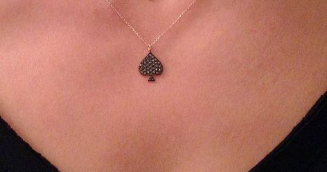 Ace Of Spades Jewelry, Spade Necklace, Dark Academia Outfit, Ace Of Spades, Spade Jewelry, Dark Academia, Heart Necklace, Pendant Necklace, Pendant