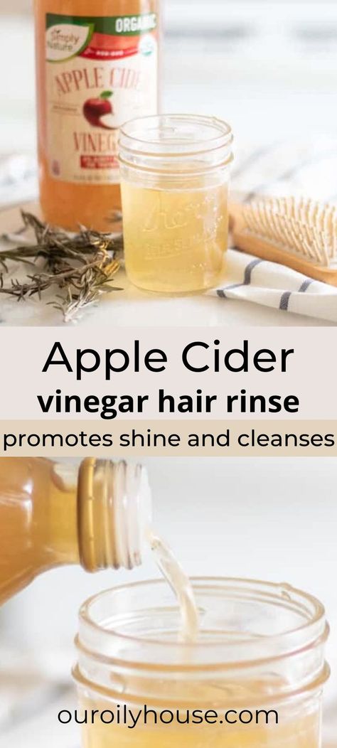 This DIY apple cider vinegar hair rinse will promote shine, cleanse the hair, reduce tangle and so much more! Apple cider vinegar has amazing benefits for the hair and may be just the thing your body needs. Diy Apple Cider Vinegar, Apple Cider Hair, Hair Rinse Recipe, Apple Cider Vinegar Hair, Diy Shampoo Recipe, Apple Cider Vinegar Hair Rinse, Diy Apple Cider, Diy Cleanser, Vinegar Hair Rinse