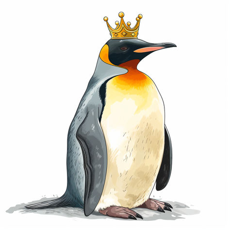 King Penguin Drawing, King Drawing, Card Painting, Penguin Illustration, Penguin Drawing, King Penguin, Ap Art, Pottery Ideas, The King