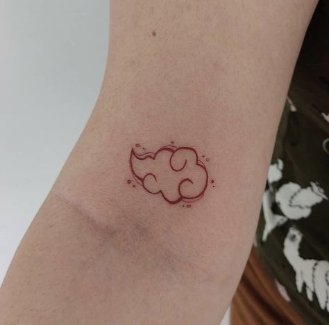 Akatsuki Tattoo, Tato Naruto, Akatsuki Cloud, Dbz Tattoo, Dragon Ball Tattoo, Tattoo Minimalist, Naruto Tattoo, Cloud Tattoo, Tasteful Tattoos