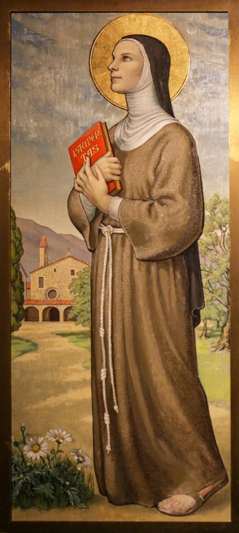 Catholic Saints Images, St Clare Of Assisi, Saint Clare, St Francis Assisi, Santa Chiara, Catholic Artwork, St Clare, Mother Mary Images, St Claire